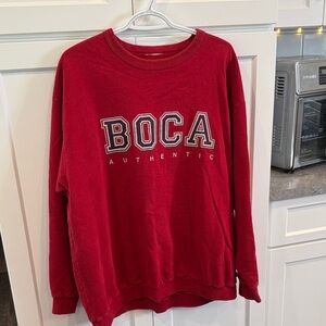 Vintage Boca Authentic Men's Red Sweatshirt